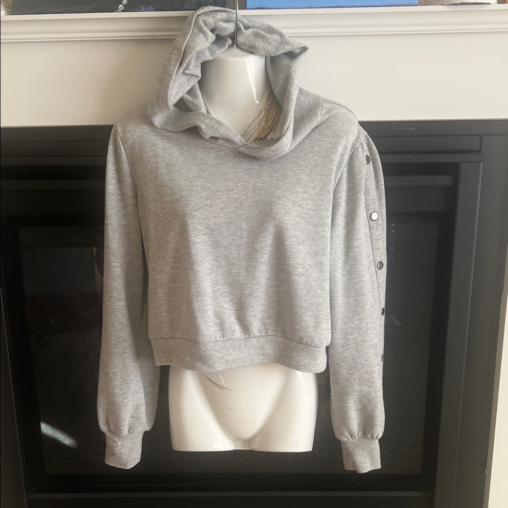 Material Girl Gray Cowl Neck Sweater